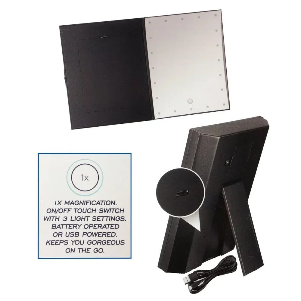 Conair Lighted Vanity Mirror / 5 x 7 Picture Frame, LED, 3 Settings - NEW!